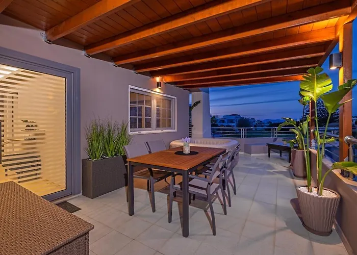 Coral Paradise Luxury Modern Family With Jacuzzi, Pool View & Parking In Rhodes Island * Kremastí