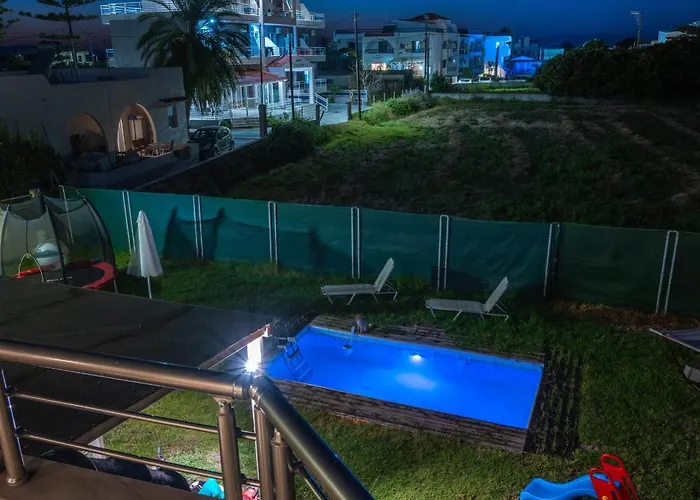 Coral Paradise Luxury Modern Family With Jacuzzi, Pool View & Parking In Rhodes Island *